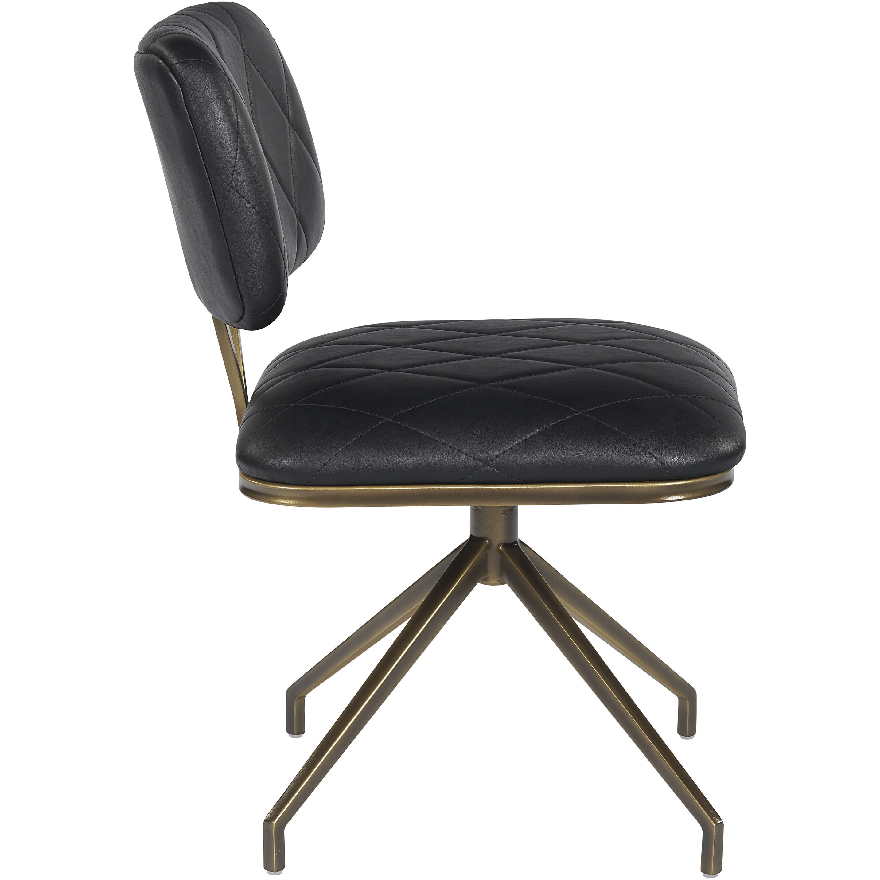 Virtu Bravo Black Swivel Dining Chair, Set Of 2